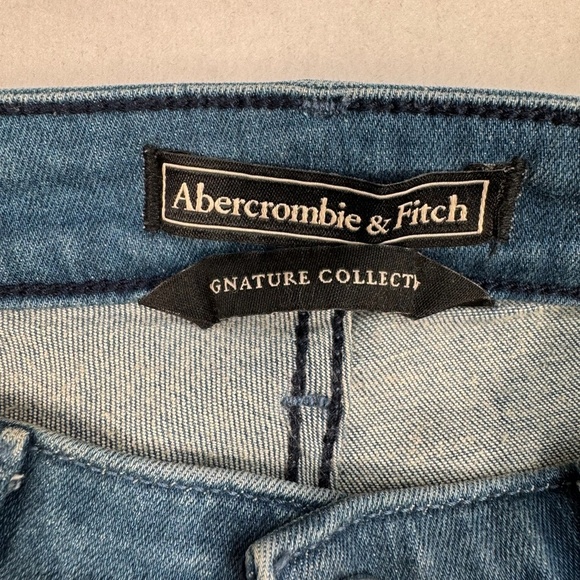 Abercrombie Fitch Signature Collection Skinny Jean Womens Sz 25 Mid Rise M Wash - Picture 5 of 16